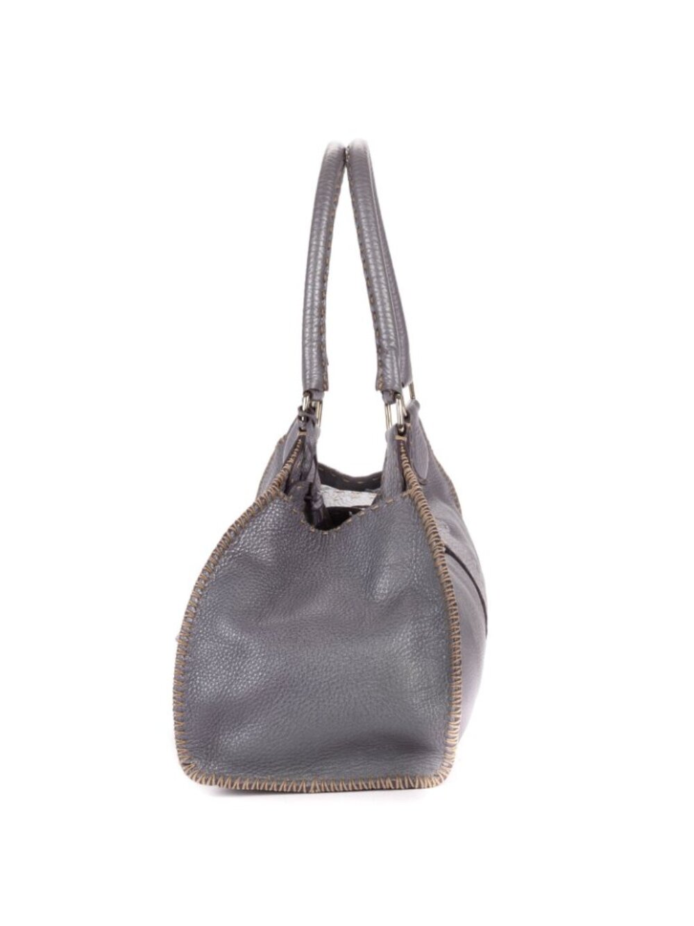 Fendi by the Way Top Handle Purple Grain Calf Leather - Picture 3 of 11